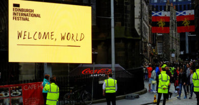 Edinburgh Internation Festival's 'Welcome World' banner
