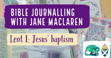 Bible Journalling Lent 1: Jesus Baptism